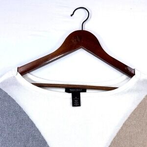 White House Black Market Colorblock Dolman Sleeve Sweater Size M